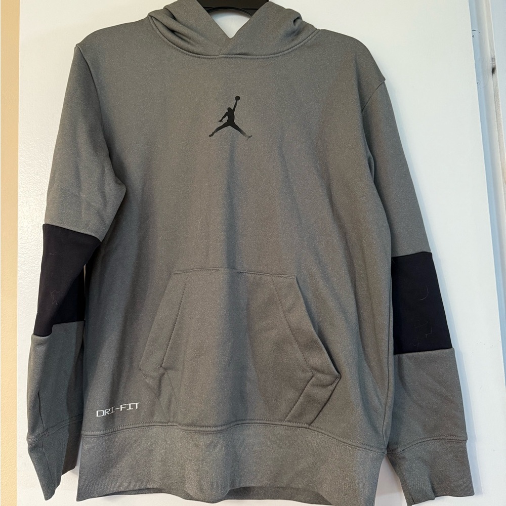 Jordan Gray and Black Sweatshirt Hoodie
